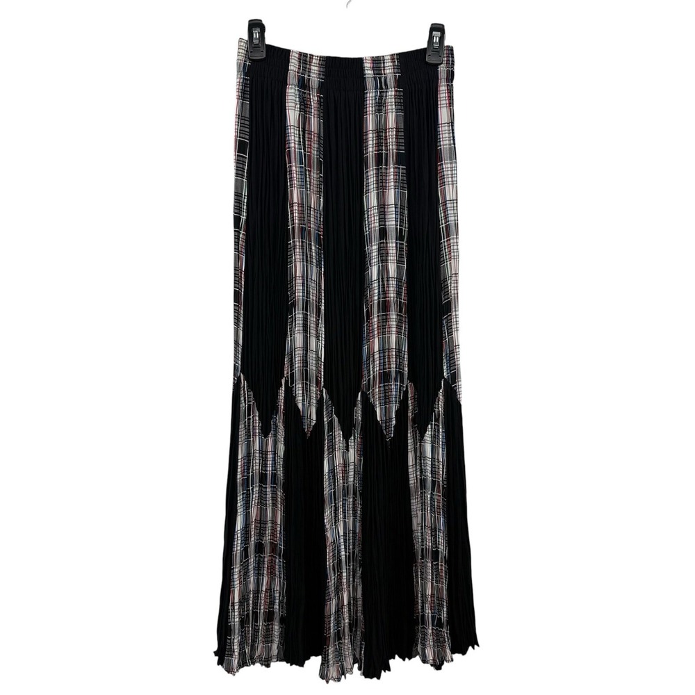 Vintage Longhorn Niver Western Elastic waist Long Maxi skirt size medium plaid